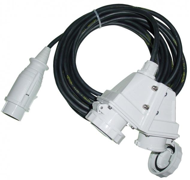Connectra Splitsblok 2-voudig 42V 10m - H07RN-F - 2x1,5mm2